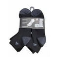 thumbnail image 2 of 6 Pair Men's Adidas Quarter Crew Socks Black Dark Grey Size 6-12 Running Tennis, 2 of 4