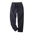 thumbnail image 2 of FDGIU 2025 Men's Casual Twill Pants - Trendy Sweatpants, Loose Fit Cuffed Joggers with Drawstring Waist, Fashion Casual Pockets Pants for Lounge and Outdoor, 2 of 6