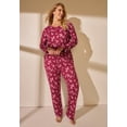 thumbnail image 2 of Avenue Women's Plus Size Three-Quarter Sleeve Pajama Set, 2 of 5