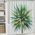 thumbnail image 5 of JRXY Green Leaf Jungle Shower Curtain, Multiple Sizes White, 5 of 6