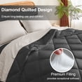 thumbnail image 4 of Flymme Queen Comforter Set with Sheets, 7 Pieces Black Bed in a Bag Queen Bed Sets Quilted Diamond Complete Bedding Sets for Man Women Bedroom Decor, 4 of 8