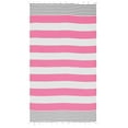 thumbnail image 5 of Swan Comfort 100% Cotton Pestemal Turkish Bath & Beach Towel, 39" x 70" - Pink - Grey, 5 of 6