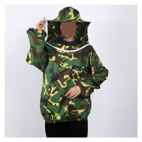 Jacket Veil Set Double Zippered Beekeeping Protective Suit Anti-Bee Beekeeper Clothing with Hat ,Comfortable and Sturdy
