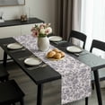 thumbnail image 2 of Haze Blue Leaf Table Runner 72 Inches Long, Retro Farmhouse Plant Floral Branch Kitchen Coffee Dining Table Decoration for Home Party Birthday Wedding Home Decor 13x72 Inches, 2 of 8