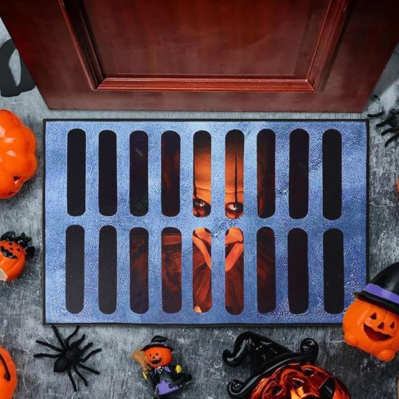Illusion Clown Door Mat, Horror Movie Sewer Doormat, Indoor/Outdoor Welcome Rug (B)