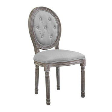 Modway Arise 19.5" Tufted Fabric Upholstered Dining Side Chair in Light Gray