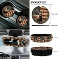 thumbnail image 6 of Renewold Deer American Flag 12 PCS Car Seat Cover Set with Front Car Seat Covers Steering Wheel Cover Seat Belt Cover Trash Can Armrest Cover Rear View Mirror Cover Coaster Keychain Air Vent Pouch, 6 of 7