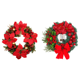 thumbnail image 1 of Corona Navideña Plástico 40 CM para Puerta Delantera Fiesta Navidad (corona B) Roja, 1 of 9