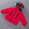 thumbnail image 5 of Otqutp Baby Down Jacket Boys Winter Jacket with Collar Warm Girls Down Coat Trench Coat Thick Hooded Puffer Jacket Hooded Collar Down Outerwear(Red,4-5 Years), 5 of 8