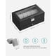 thumbnail image 5 of SONGMICS Caja de Relojes de 2 Niveles, Estuche para 12 Relojes, Tapa de Cristal, con Cerradura, Cuero Sintético Negro y Forro Gris, 5 of 5
