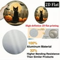 thumbnail image 3 of 2D Flat, 1pc 8x8inch Aluminum Vintage Cat Pumpkin Halloween Wall Art - Round Metal Sign For Home, Bar, Office Decor - Perfect For Parties Gifts, 3 of 6
