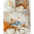 thumbnail image 3 of Fall Throw Pillow Covers&nbsp;18x18 Inch Set of 2 Orange Pumpkin Decorative Pillow Covers Blue Pumpkin Leaves Cushion Cover Pillowcase for Sofa Couch Bed Home Decor, 3 of 9
