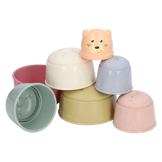 Vasos apilables para bebés, juguete de construcción, vasos apilables para niños pequeños, juguete apilable educativo temprano para bebés, vasos apilables para niños pequeños, integración perfecta