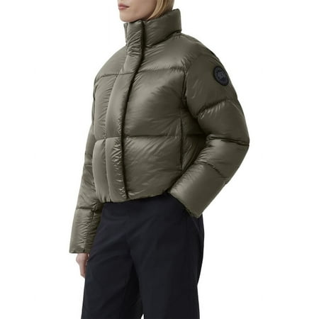 Canada Goose womens Cypress Cropped Puffer Black Label Coat, l
