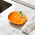 thumbnail image 5 of Condiment Server,Ceramic Pumpkin Shaped with Embossed Leaf Fall Decor Dipping Bowl for Kitchen Diningroom Party, 5 of 7