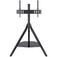 thumbnail image 2 of AVF FSL1000HOXBB-A Hoxton TV Floor Stand with TV Mounting Column for 32-inch to 65-Inch TVs, Black Wood Legs Column and Black Glass, 2 of 11