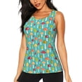 thumbnail image 2 of Picia Mushrooms Pattern Women's Workout Tank Top,Breathable Activewear,Slim Fit Athletic Top,Versatile Workout Moisture-wicking top-XX-Large, 2 of 9