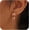 rose gold - dangle2, variant on Women's dangling earrings, 14k gold-plated three-hoop earrings, cute and exaggerated chain earrings, delicate teardrop earrings, fashionable gold-plated jewelry.