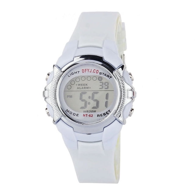 Fashion Children Digital LED Quartz Alarm Date Sports Wrist Watch WH