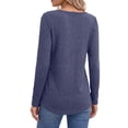 thumbnail image 5 of Fantaslook Plus Size Long Sleeve Shirts for Women V Neck Lightweight Sweaters Casual Fall Tunic Tops Fashion Spring Clothes, 5 of 9