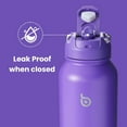 thumbnail image 4 of BOTTLE BOTTLE 40 oz sports water bottle stainless steel insulated water bottle with straw and pills holder dark purple, 4 of 7