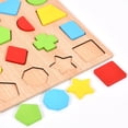 thumbnail image 4 of Bloques de construcción de madera para educación infantil temprana, rompecabezas de formas alfanuméricas, cognición de colores, tablero de juego para jardín de infantes, juguetes educativos, 4 of 6