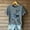 Gray, variant on Women's Summer Tops Retro Denim Patch Art Cats Print T-Shirt Cats Lover Shirts Casual Fashion Short Sleeve Crewneck Blouses Pullover