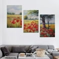 thumbnail image 4 of ONETECH Wall Decor for Living Room Large Wall Art Red Yellow Flowers Canvas Art Wall Decor for Bedroom Modern Home Decor Framed, Nature Prints Artwork Wall Decorations 12''x16''X3 Panels, 4 of 4