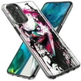 thumbnail image 2 of MUNDAZE Motorola Moto G Stylus 4G 2022 Shockproof Clear Hybrid Protective Phone Case Evil Joker Face Painting Graffiti Cover, 2 of 5