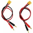 thumbnail image 7 of Pack of 2 XT60 Male to 4mm Banana Plugs Adapter Cables 14AWG 30cm Silicone Car Charging, 7 of 7