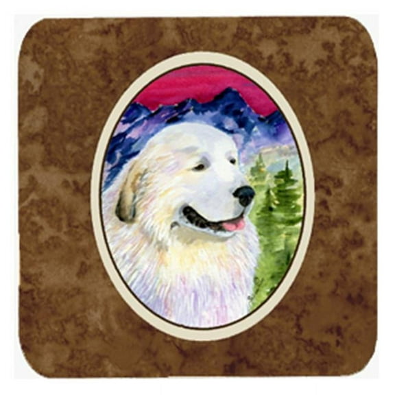 Great Pyrenees Foam Coasters, Set Of 4