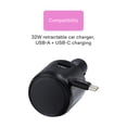 thumbnail image 4 of onn Dual-Port Fast Charge USB-C/USB Car Charger with Built-In Retractable USB-C Cable, 4 of 7