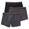 Men's Perry Ellis 960594 Cotton Stretch Boxer Briefs - 3 Pack (Deep Iron/Black L)