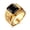 Gold, variant on Vintage Men Alloy Diamond Geometry Ring