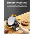 thumbnail image 3 of Belgian Waffle Maker, Classic Rotating Waffle Iron with Nonstick Plates, Removable Drip Tray and Cool Touch Handles, Double Flip Waffle, Rotating Belgium Waflera Maker by Yabano, Brushed Stainless, 3 of 7