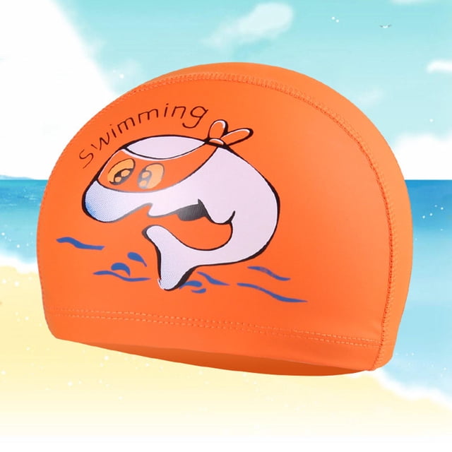 Gorro de natación 3D PU DYNWAVEMX Nadar infantil Naranja
