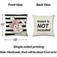 thumbnail image 2 of Easter Pillow Covers 18x18 Set of 4, Easter Pillows Decorative Throw Pillows, Stripe Bunny Truck Eggs Welcome Peeps Hello Easter Pillow Cases Easter Decorations for The Home Couch, 2 of 6
