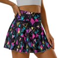 thumbnail image 5 of HELLHERO Geometric Triangle Print Women's Athletic Golf Skorts Skirts, Built-in Shorts 2 Side Pockets Tennis Skirt Breathable Golf Skirt for Pickleball Yoga, 5 of 10