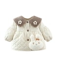 thumbnail image 2 of LOVZFMLL Vestes pour Filles Manteau à Manches Longues à Col Rond Bas à Manches Longues Peluche 2-3 Ans, 2 of 3