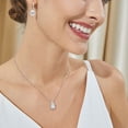 thumbnail image 4 of MomentWish Moissanite Sterling Silver Necklaces for Women, Wedding Anniversary Birthday Gifts For Her, 4 of 9
