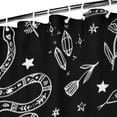 thumbnail image 3 of Black Gothic Snake Flower Moon Pattern Shower Curtain 36"x72" ,Bathroom Decorative Shower Curtains Set with 12 Hooks,Modern Waterproof Washable Shower Curtain, 3 of 6