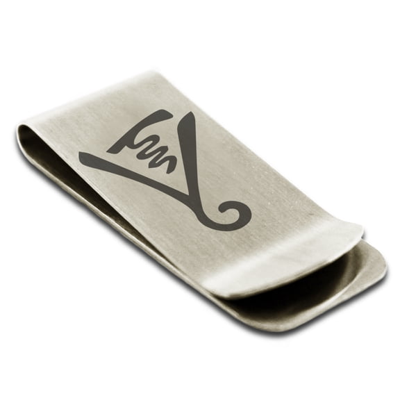 Stainless Steel Reiki Dumo Tibetan Master Engraved Money Clip Credit Card Holder