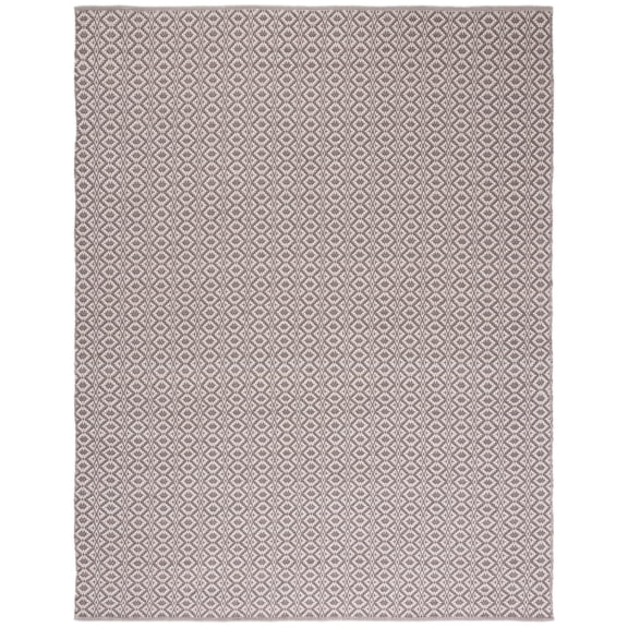 Safavieh Montauk Corrine Geometric Cotton Area Rug, Ivory/Gray, 10' x 14'