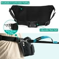 thumbnail image 5 of PetAmi Premium Hands Free Dog Leash for 2 Dogs, Adjustable Waist Belt Leash for Dog Walking, Fanny Pack Accessories Bag Dual Bungee Leash for Running, Hiking, Jogging, Biking, Black, 5 of 8