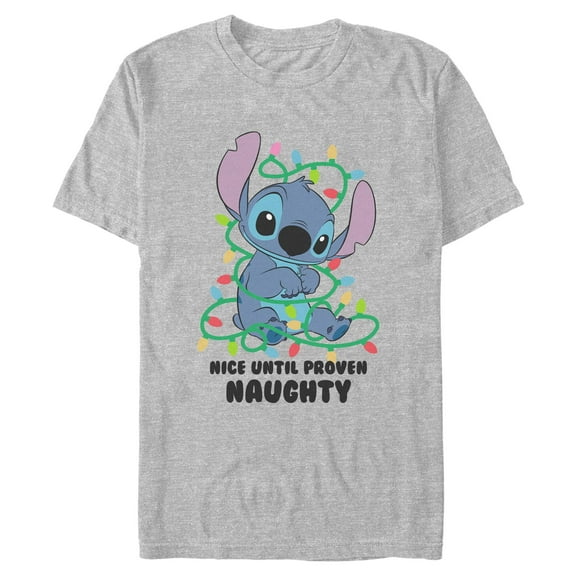 Mens Lilo & Stitch Nice Until Proven Naughty Stitch T Shirt