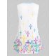 thumbnail image 2 of Tallas de flores de talla grande Top sin mangas de la plagada Rosegal Blusas Tallas Grandes, 2 of 5