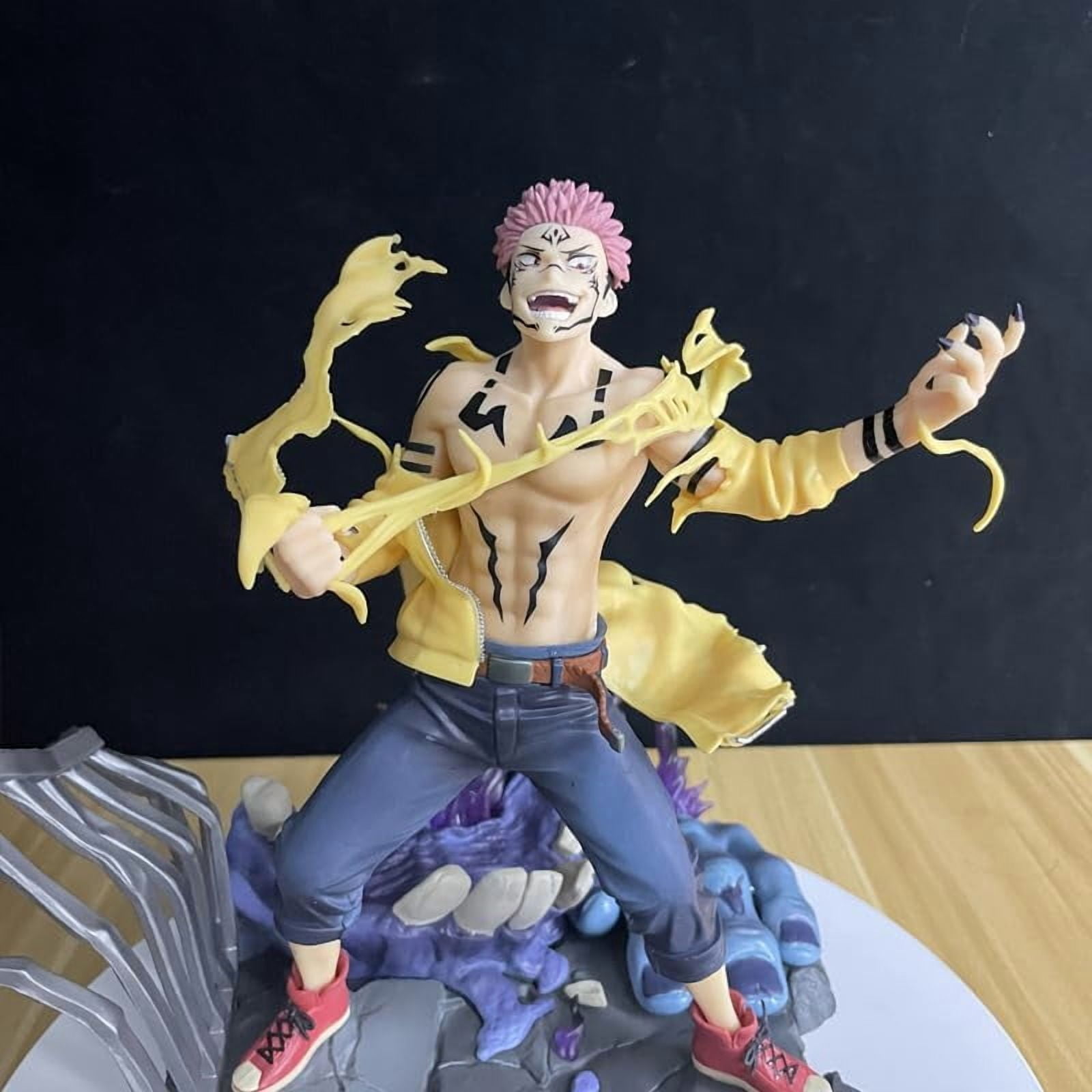 Itadori Yuji Figure Standing Crazy Itadori Yuji Action Figures 27cm/10.6inch Handmade Cosplay PVC Statues Collectible Souvenirs for Anime Fans Gifts