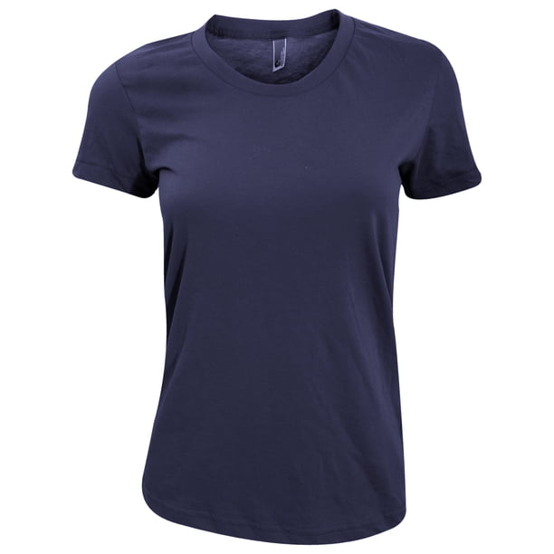 American Apparel- Camiseta de manga corta lisa para mujer (Azul marino)