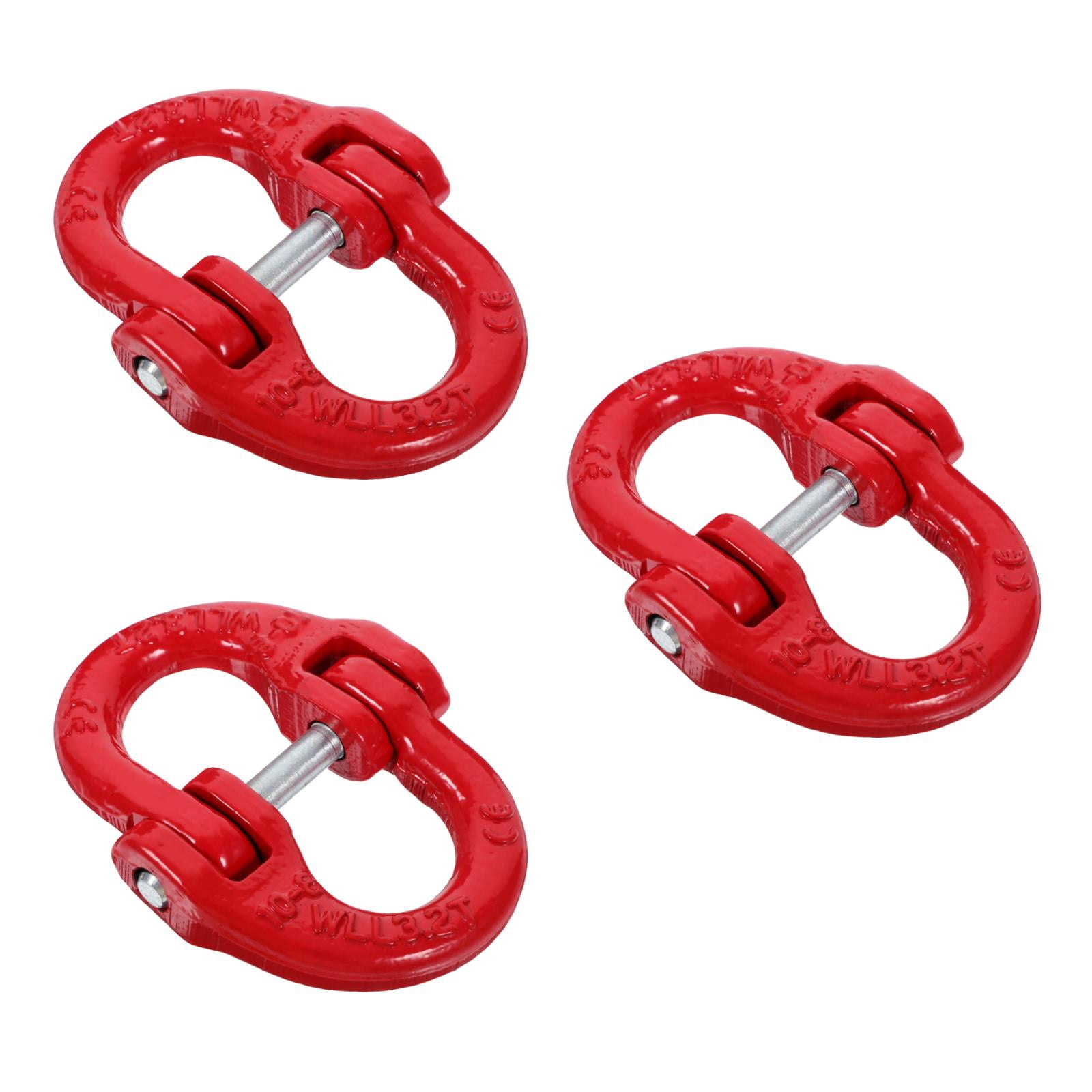 Masteelf 3pcs Steel Connecting Link 3.2T Load Chain Coupling Connector Attachment