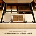 thumbnail image 4 of Lofka Beige Queen Bed Frame with Wingback Headboard and Lift Up Storage Bed Frame, 4 of 9